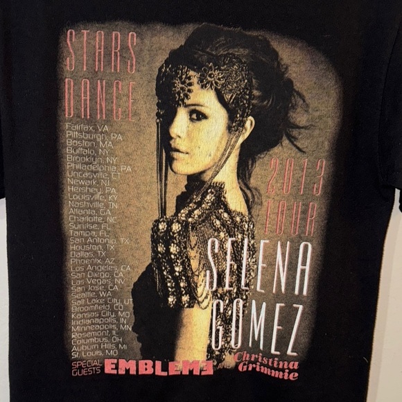 Selena Gomez Stars Dance Tour 2013 Men’s Size Small T-Shirt - Picture 5 of 9